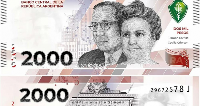 Argentina terá cédula de 2 mil pesos.