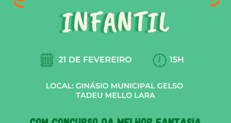 Carnaval Infantil será realizado no dia 21 de fevereiro em Maravilha.