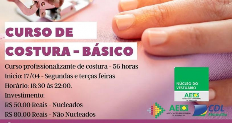 Escola Têxtil abre inscrições para curso de costura básico.