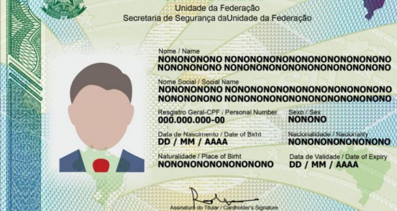 Nova carteira de identidade será emitida sem informação sobre sexo.