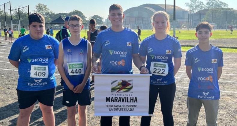 Atletismo Maravilhense participa do Estadual do Jesc 12 a 14 anos.