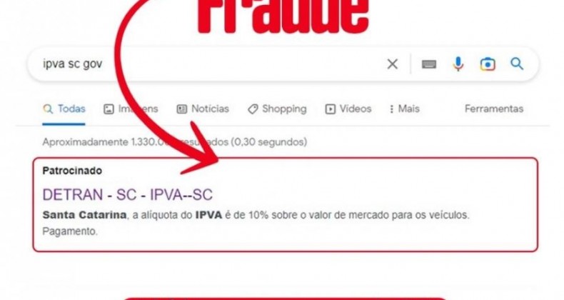 Detran alerta para golpe no pagamento do IPVA através de Pix em SC.
