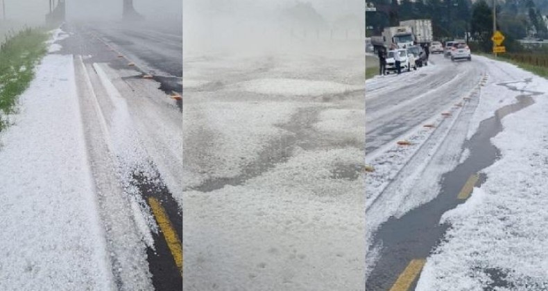 Quatro cidades de SC foram afetadas por queda de granizo.