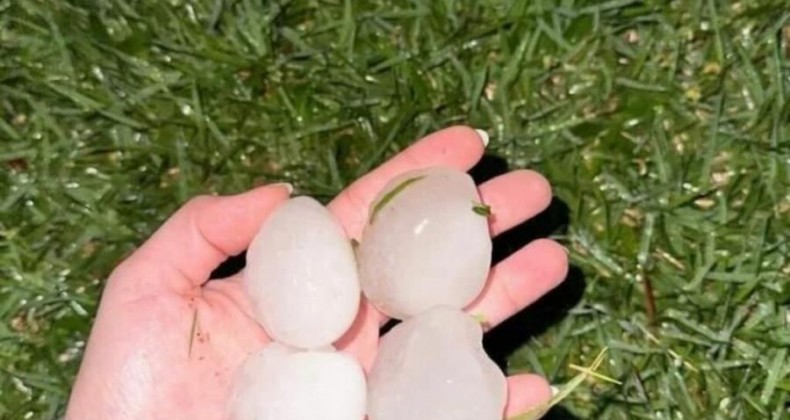 Tempestades e granizos são registrados no Oeste de SC.