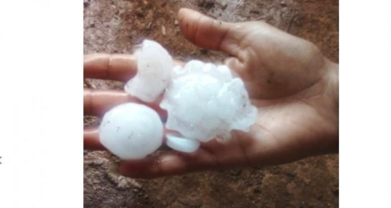 Chuva de granizo com tamanho de um ovo atinge Serra de SC.