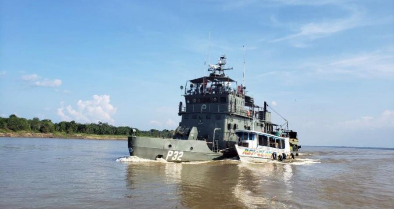 Marinha apreende cerca de 1,3 tonelada de drogas no Amazonas.