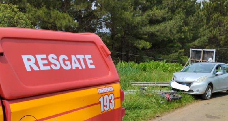 Motociclista morre no hospital após sofrer grave acidente de trânsito.