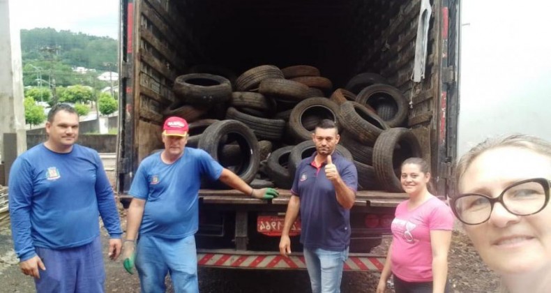 Campanha recolhe mais de 250 pneus inservíveis em Modelo.