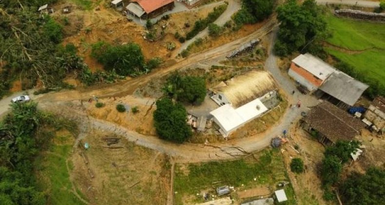 Moradores tiveram casas levadas pela chuva em Santa Catarina
