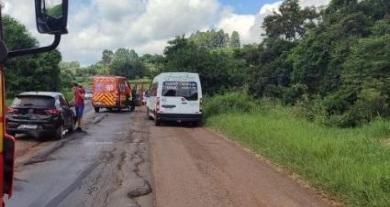 Acidente envolve 18 pessoas em Cunha Porã.