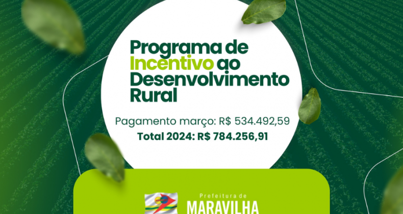 Secretaria de Agricultura efetua repasse aos produtores rurais referente à março.
