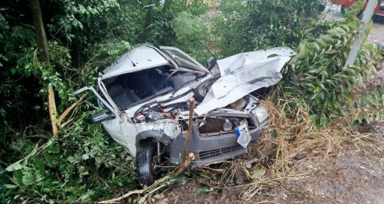 Acidente é registrado na BR-282 entre Pinhalzinho e Maravilha.