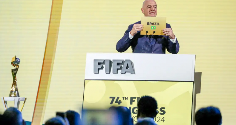 Brasil vai sediar Copa do Mundo Feminina de futebol em 2027.