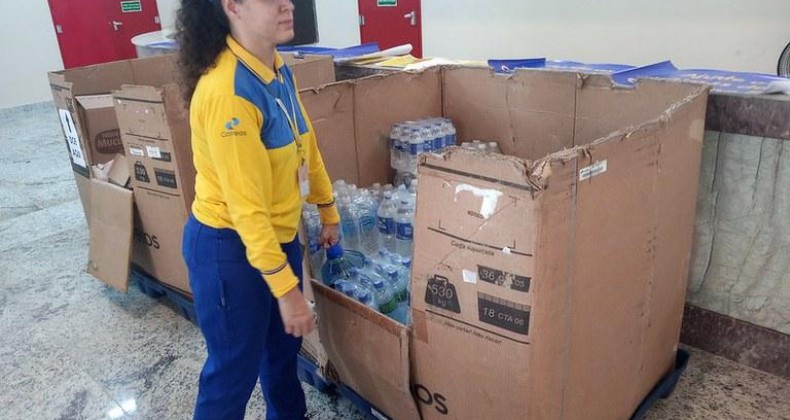 Correios arrecadam 9 mil toneladas de donativos para o RS