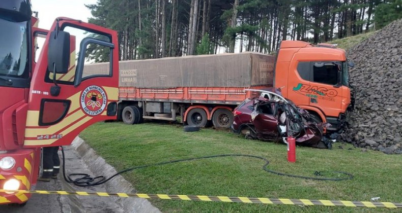 Motorista morre em grave acidente de trânsito na Serra catarinense.