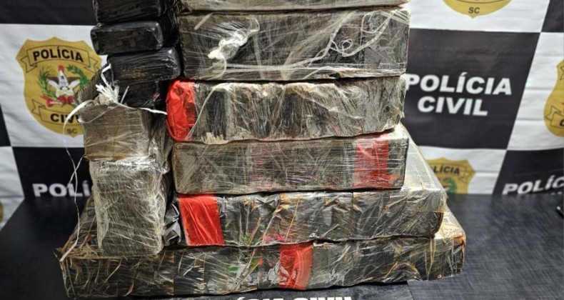 Polícia Civil apreende 60kg de maconha na rodoviária de Maravilha