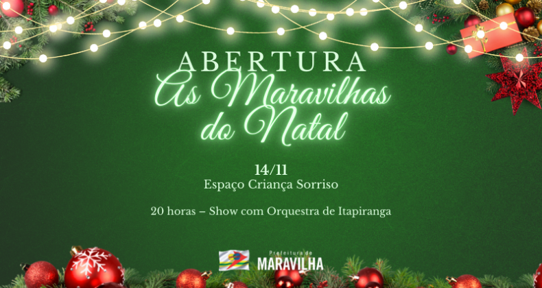 Departamento de Cultura define programação “As Maravilhas do Natal”
