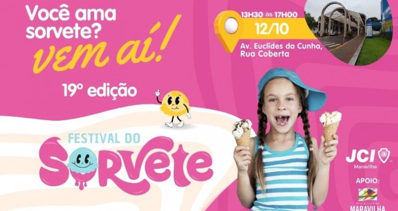 Festival do Sorvete abre programação especial do mês das crianças