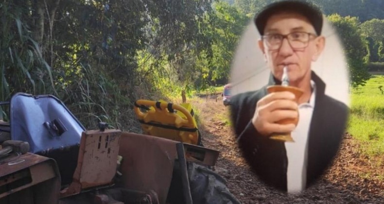 Idoso de 68 anos morre ao tombar trator no interior de Saudades